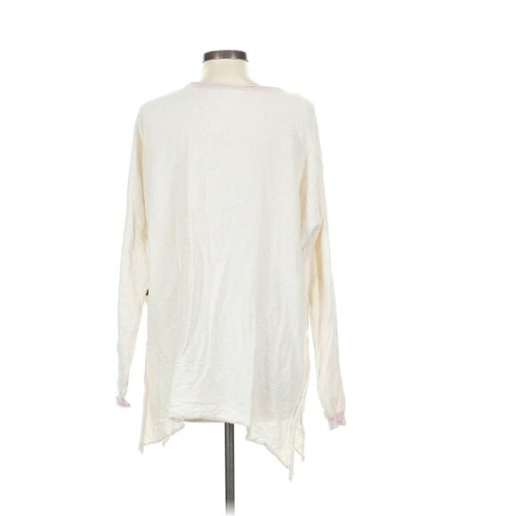 Cloth Design Pullover Sweater Scoop Neck DRAPE sweater handkerchief hem SMALL - Picture 3 of 5